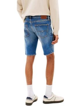 Bermudas Tommy Jeans Scanton mittelblaue Jeans für Herren