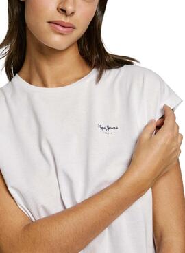 T-Shirt Pepe Jeans Verenice weiß für Damen.