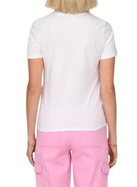 T-shirt Only Polly weiß für Damen