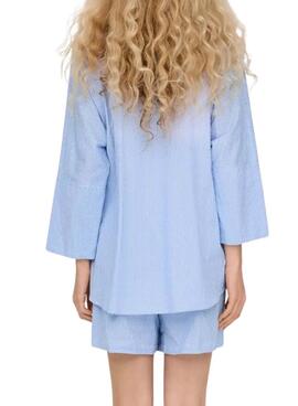 Bluse Only Augusta in Blau für Damen