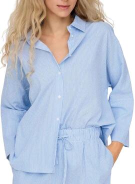 Bluse Only Augusta in Blau für Damen