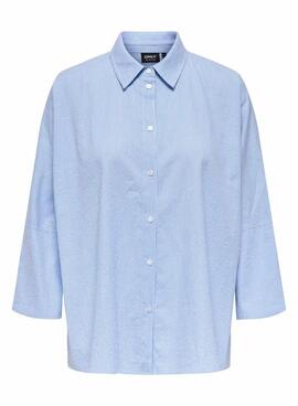 Bluse Only Augusta in Blau für Damen