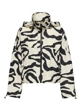 Windbreaker Only Betty in Schwarz-Weiß für Damen.