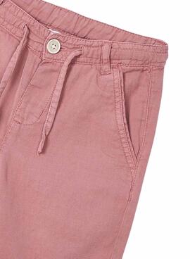 Bermuda Mayoral Leinen in Rosa gewaschen für Jungen