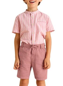 Bermuda Mayoral Leinen in Rosa gewaschen für Jungen