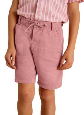 Bermuda Mayoral Leinen in Rosa gewaschen für Jungen