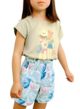 Kurze Hose Mayoral mit bunten geometrischen Blumen