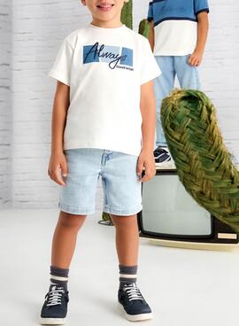 T-shirt Mayoral Always weiß für Jungen
