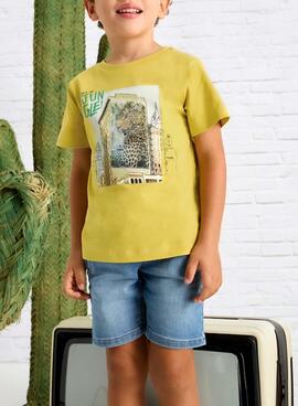 T-Shirt Mayoral Lenticular Gelb für Jungen