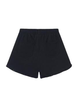 Kurze schwarze Mayoral Basic-Shorts für Mädchen.