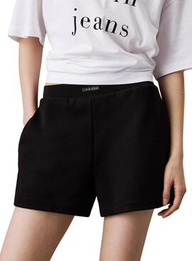 Shorts Calvin Klein Jeans Placed schwarz für Damen
