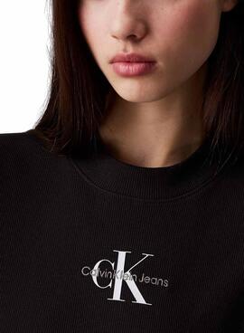 Kleid Calvin Klein Jeans Monolog schwarz für Damen