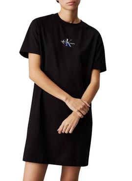 Schwarzes Calvin Klein Jeans Gradient Kleid für Damen.