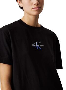 Schwarzes Calvin Klein Jeans Gradient Kleid für Damen.