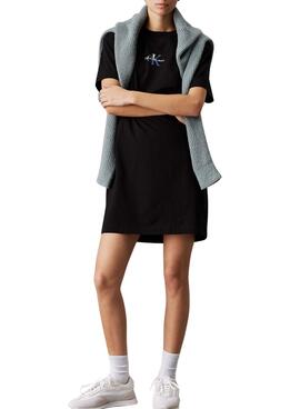 Schwarzes Calvin Klein Jeans Gradient Kleid für Damen.