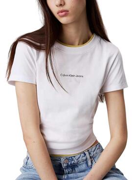 T-shirt Calvin Klein Jeans Gradient weiß für Damen