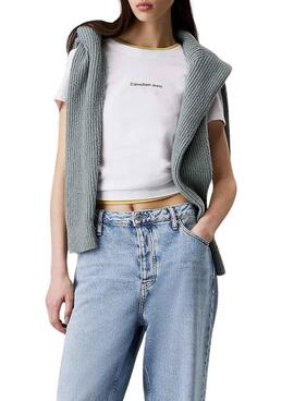 T-shirt Calvin Klein Jeans Gradient weiß für Damen