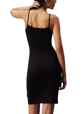 Schwarzes Calvin Klein Jeans Strappy-Kleid für Damen.