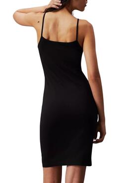 Schwarzes Calvin Klein Jeans Strappy-Kleid für Damen.