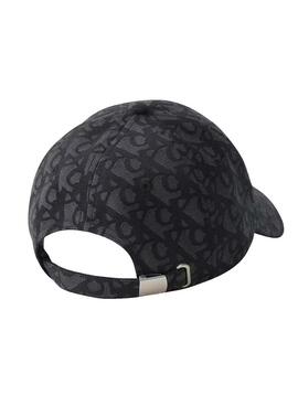 Kappe Calvin Klein Jeans Monogramm schwarz und grau für Damen