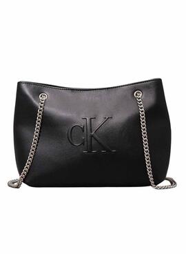 Tasche Calvin Klein Jeans Chain Schwarz für Damen