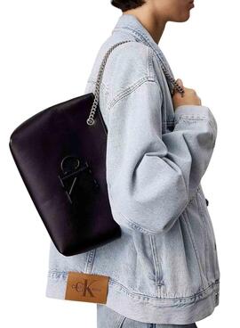 Tasche Calvin Klein Jeans Chain Schwarz für Damen