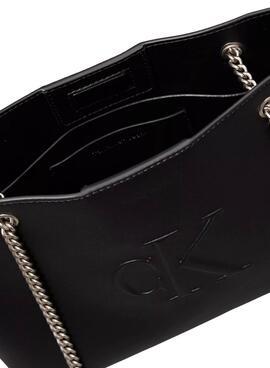 Tasche Calvin Klein Jeans Chain Schwarz für Damen
