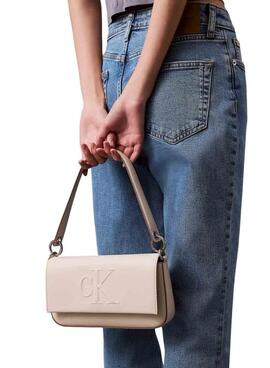 Tasche Calvin Klein Jeans Sculpted Flag in Weiß für Damen