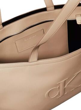 Handtasche Calvin Klein Jeans Tote beige für Damen