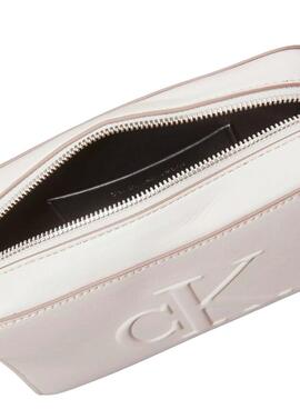 Handtasche Calvin Klein Jeans Sculpted Kamera weiß für Damen