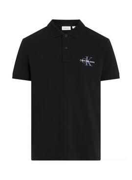 Polo Calvin Klein Jeans Monolog schwarz für Herren