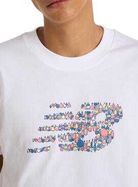 T-shirt New Balance Grafiklogo weiß für Herren.