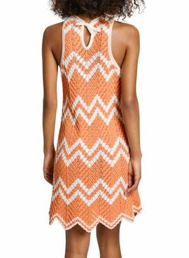 Kleid Pepe Jeans Oriana in Orange und Beige für Frauen