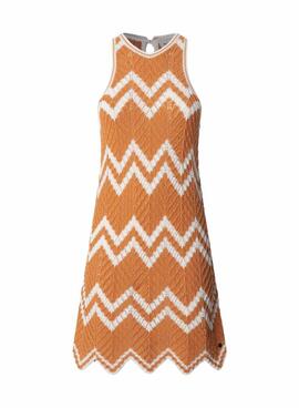 Kleid Pepe Jeans Oriana in Orange und Beige für Frauen