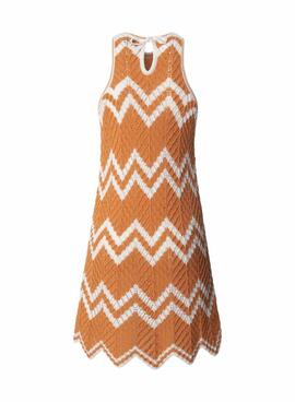 Kleid Pepe Jeans Oriana in Orange und Beige für Frauen