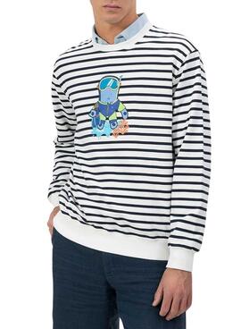 Sweatshirt El Pulpo Schnorchel gestreift für Männer