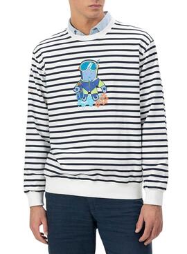 Sweatshirt El Pulpo Schnorchel gestreift für Männer