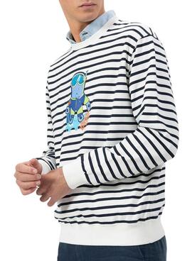 Sweatshirt El Pulpo Schnorchel gestreift für Männer