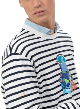 Sweatshirt El Pulpo Schnorchel gestreift für Männer