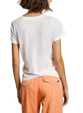 T-Shirt Pepe Jeans Victoria in Weiß für Frauen