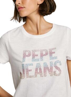 T-Shirt Pepe Jeans Victoria in Weiß für Frauen