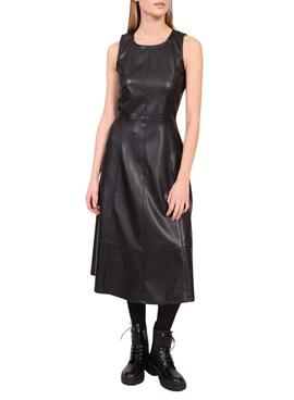 Kleid Naf Naf Schwarzes Kunstleder von für Frauen