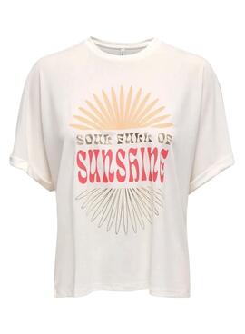 T-shirt Only Free weiß für Frauen
