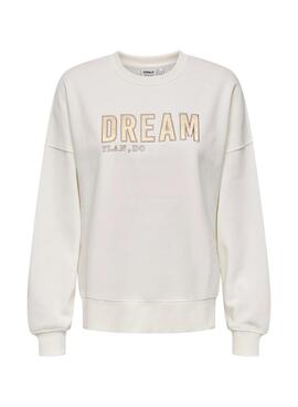 Hoodie Only Lilla Weiß für Damen