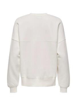 Hoodie Only Lilla Weiß für Damen