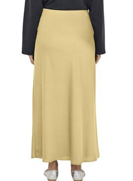 Rock Only Chigo Satin Gelb für Damen