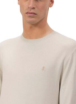 El Pulpo Basic Logo Beige Pullover für Männer