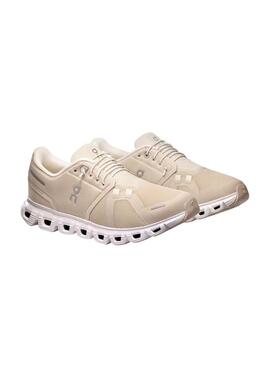 On Running Cloud 6 Beige Sneakers für Frauen