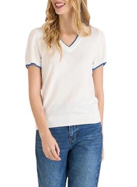 Strickshirt Naf Naf weiß für Frauen