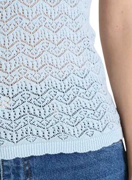 Stricktop Naf Naf hellblaues für Frauen